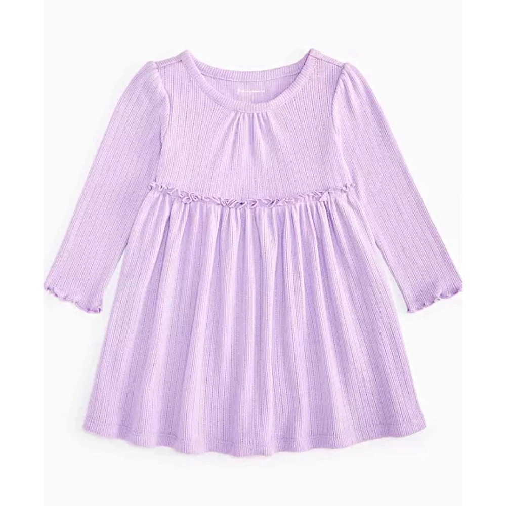 NEW First Impressions Baby Girls Purple Dress Long Sleeve 12M
